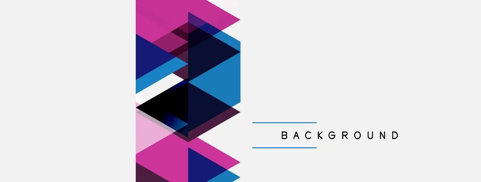 Abstract geometric shapes overlap, creating vibrant color blocks. Minimalist Illustrazione stock