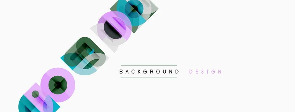Abstract geometric shapes overlap, creating dynamic visual effect. Light colo 스톡 일러스트
