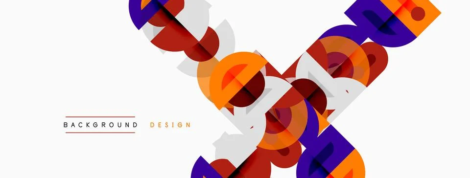 Abstract geometric shapes overlap, creating dynamic visual texture. Colors Illustrazione stock