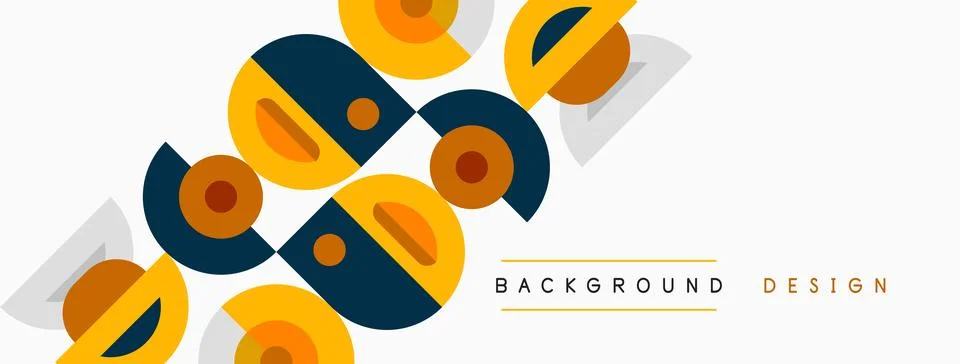 Abstract geometric shapes overlap, creating dynamic visual pattern. Colors 스톡 일러스트