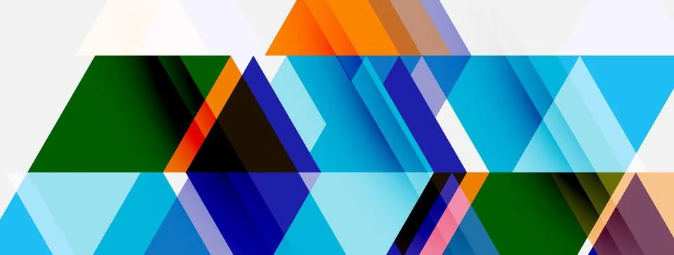 Abstract geometric shapes overlap, creating dynamic colorful pattern. Diagona 스톡 일러스트