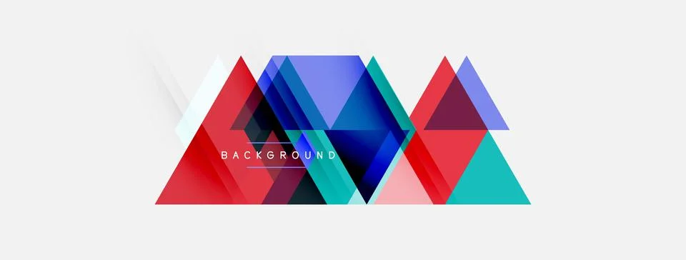 Abstract geometric shapes overlap, creating vibrant color blocks. Minimalist Illustrazione stock