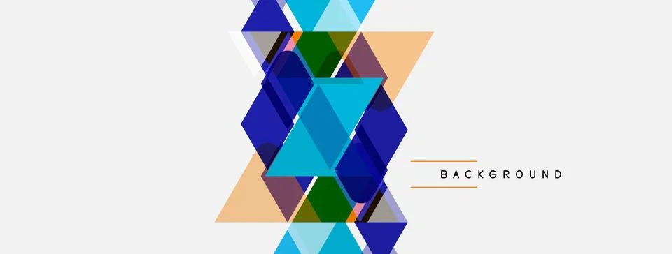 Abstract geometric shapes overlap, creating dynamic visual texture. Blue, g.. Stock Illustration