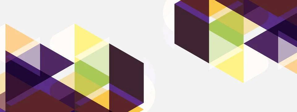 Abstract geometric shapes overlap, creating dynamic visual pattern. Colors Stockillustratie