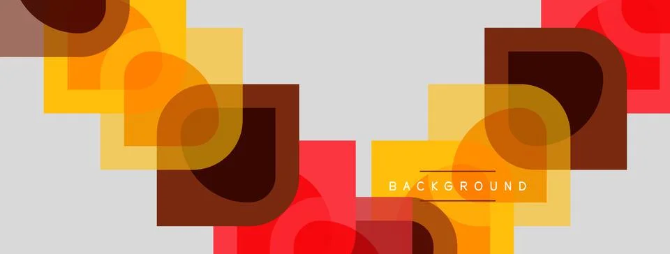 Abstract geometric shapes overlap, creating vibrant color blocks. Background 스톡 일러스트
