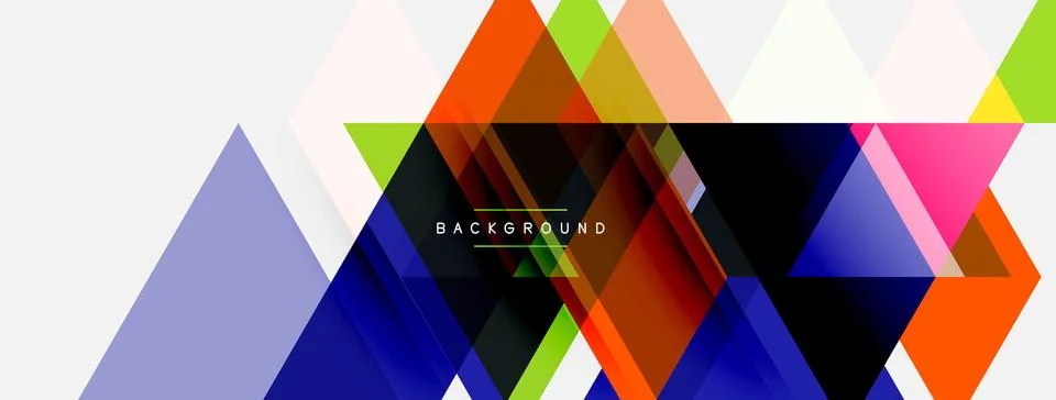 Abstract geometric shapes overlap, creating vibrant colorful design. Modern 스톡 일러스트