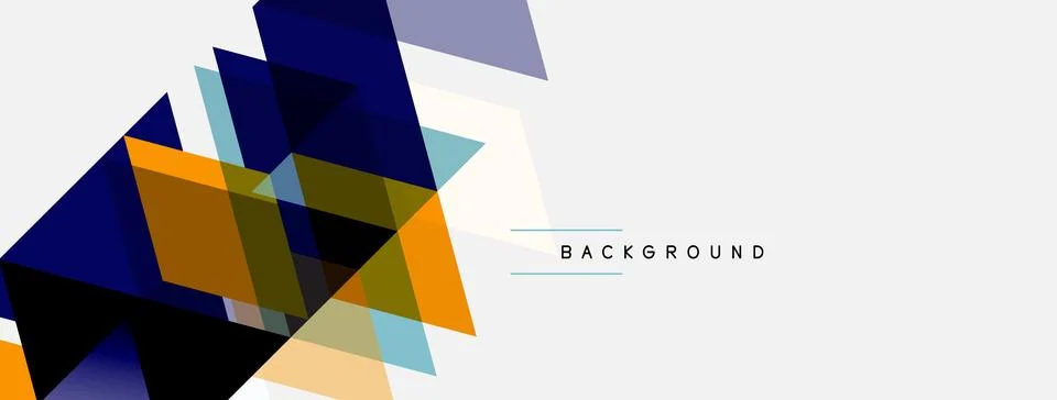 Abstract geometric shapes overlap, creating dynamic composition. Colors inclu 스톡 일러스트