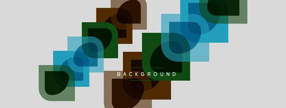 Abstract geometric shapes overlap, creating layered visual effect. Colors 스톡 일러스트