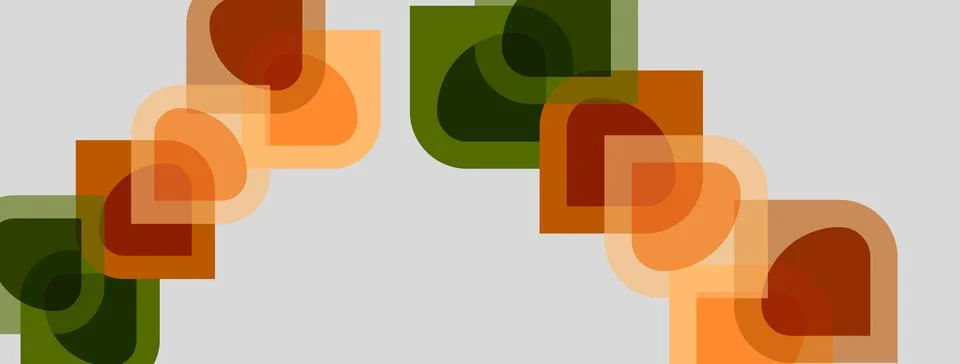 Abstract geometric shapes overlap, creating layered visual effect. Colors 스톡 일러스트