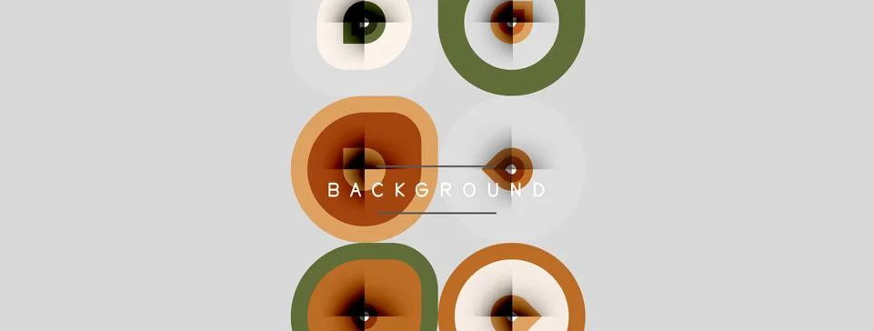 Abstract geometric shapes overlap, creating layered visual effect. Neutral .. Stockillustratie