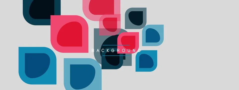 Abstract geometric shapes overlap, creating vibrant color blocks. Background 스톡 일러스트