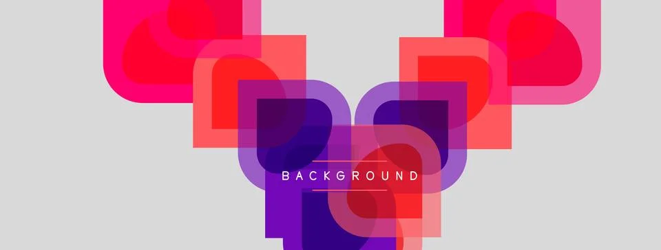 Abstract geometric shapes overlap, creating vibrant color gradients. Design 库存插图