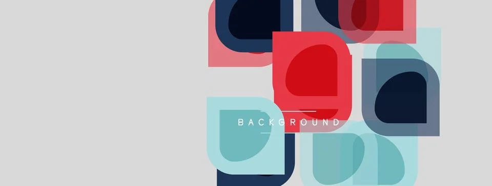 Abstract geometric shapes overlap, creating layered visual effect. Colors 스톡 일러스트