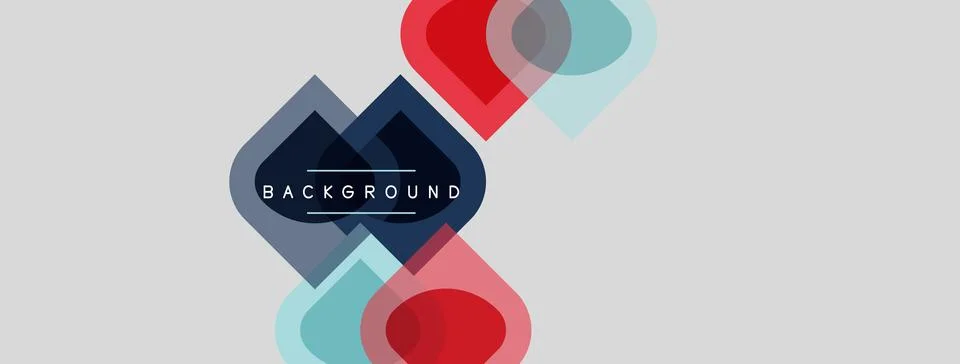 Abstract geometric shapes overlap, creating dynamic visual effect. Gray bac.. 스톡 일러스트