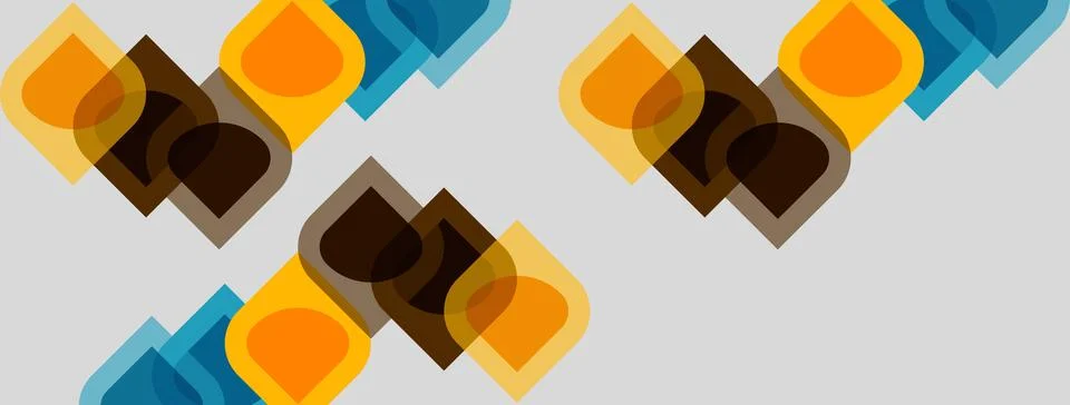 Abstract geometric shapes overlap, creating dynamic visual pattern. Orange, 스톡 일러스트
