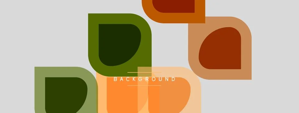 Abstract geometric shapes overlap, creating layered visual effect. Colors Stockillustratie