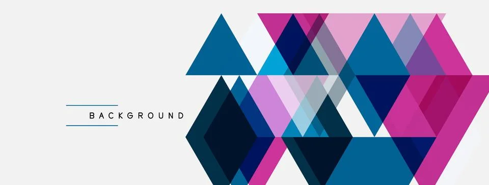 Abstract geometric shapes overlap, creating dynamic visual texture. Pink, blu Stock Illustration