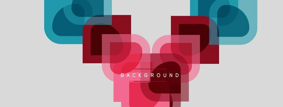 Abstract geometric shapes overlap, creating vibrant visual texture. Pink, blu Illustrazione stock