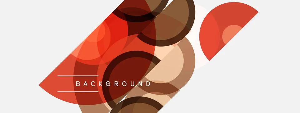 Abstract geometric shapes overlap, creating dynamic visual composition. Warm Stock Illustration