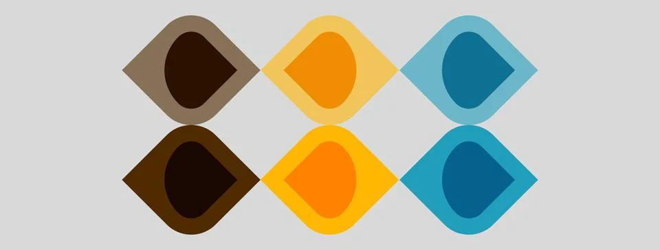 Abstract geometric shapes overlap, creating interesting visual pattern. Color イラスト素材