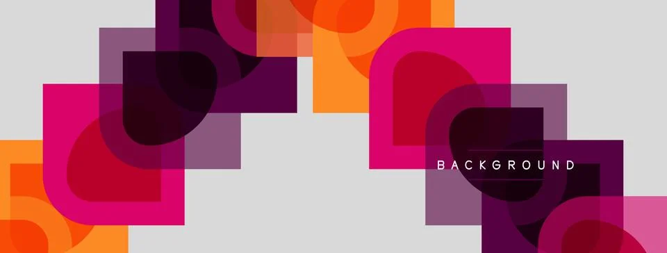 Abstract geometric shapes overlap, creating vibrant color blocks. Background 스톡 일러스트