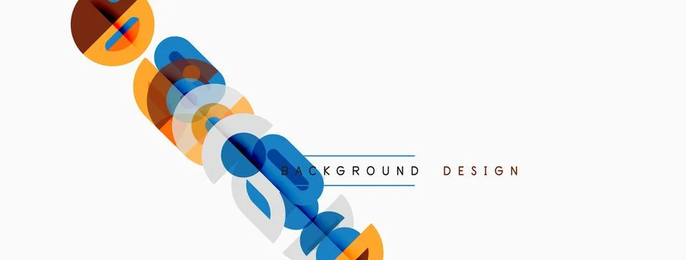 Abstract geometric shapes overlap, creating dynamic visual texture. White 库存插图