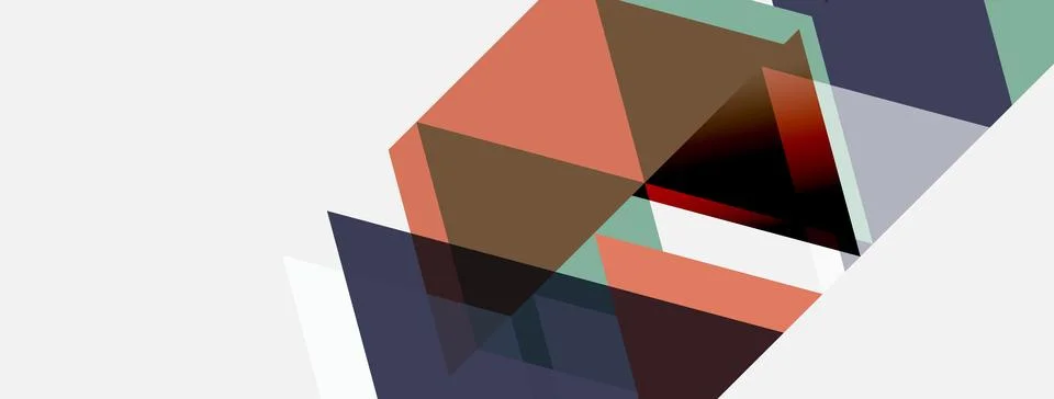 Abstract geometric shapes overlap, creating dynamic composition. Colors inclu 스톡 일러스트