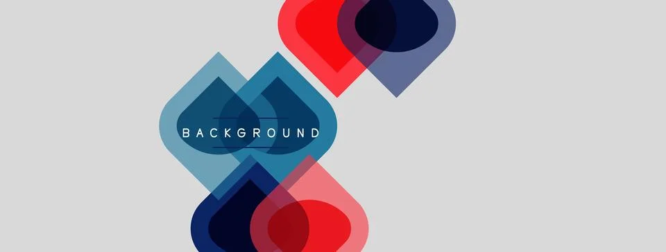 Abstract geometric shapes overlap, creating vibrant color gradients. Minimali 스톡 일러스트