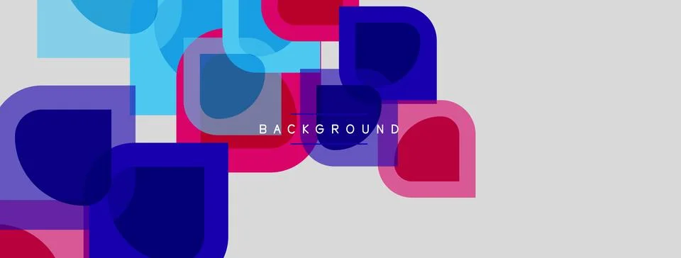 Abstract geometric shapes overlap, creating vibrant color composition. 스톡 일러스트