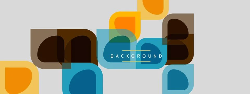 Abstract geometric shapes overlap, creating modern background. Colors include 스톡 일러스트