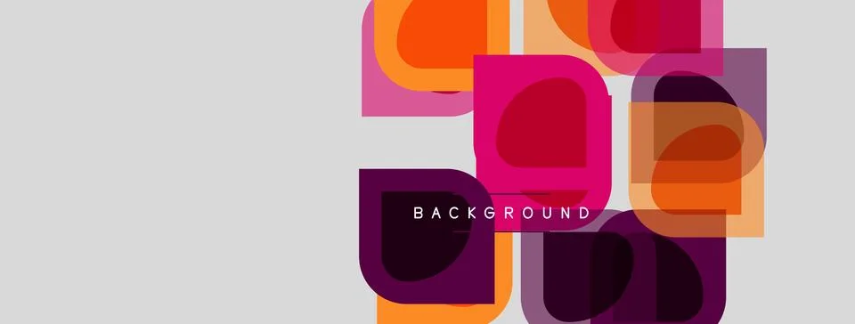Abstract geometric shapes overlap, creating vibrant color blocks. Background 스톡 일러스트