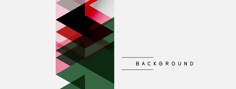 Abstract geometric shapes overlap, creating layered visual effect. Minimalist Illustrazione stock
