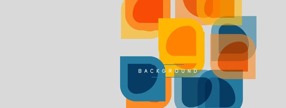 Abstract geometric shapes overlap, creating vibrant color blocks. Background 스톡 일러스트