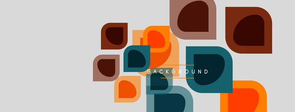Abstract geometric shapes overlap, creating modern background. Colors include 스톡 일러스트