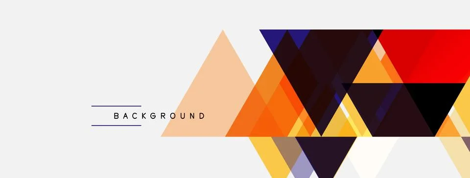 Abstract geometric shapes overlap, creating vibrant color patterns. Minimalis Stock Illustration