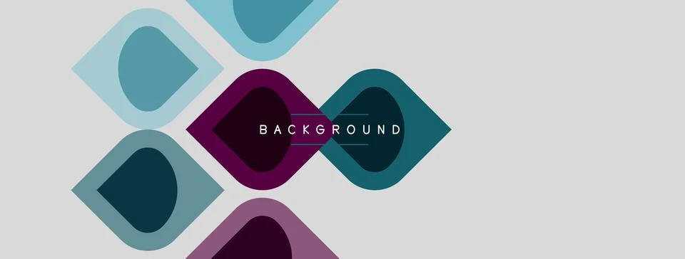 Abstract geometric shapes overlap, creating modern visual texture. Colors Stock Illustration