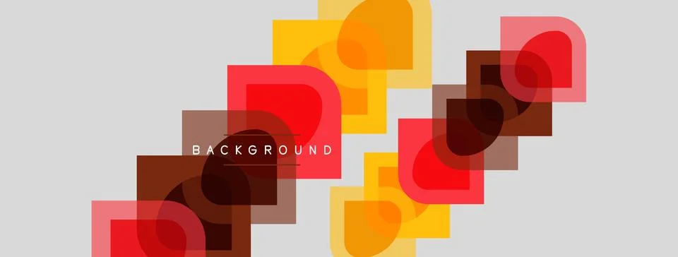 Abstract geometric shapes overlap, creating dynamic visual texture. Warm colo イラスト素材