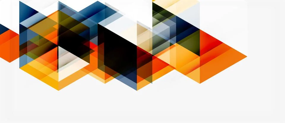 Abstract geometric shapes overlap, creating dynamic visual texture. Orange,.. 스톡 일러스트