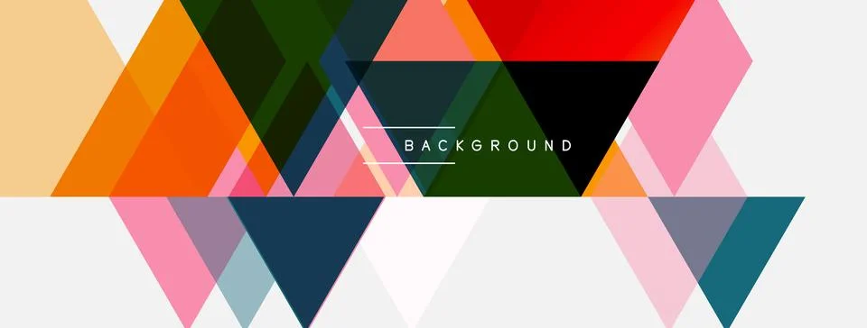 Abstract geometric shapes overlap, creating colorful pattern. Modern design.. Illustrazione stock