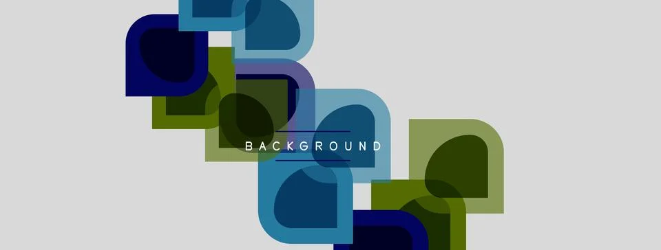 Abstract geometric shapes overlap, creating modern visual texture. Colors Stock Illustration