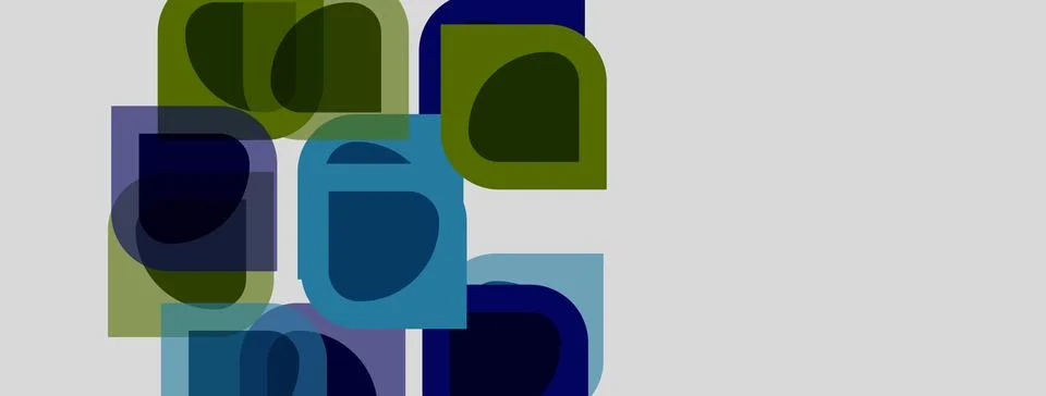 Abstract geometric shapes overlap, creating layered visual effect. Colors イラスト素材