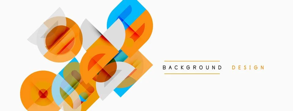 Abstract geometric shapes overlap, creating vibrant visual texture. Orange,.. 스톡 일러스트