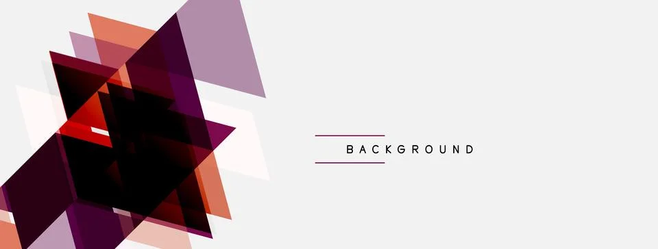 Abstract geometric shapes overlap, creating dynamic visual texture. Warm colo Stock Illustration