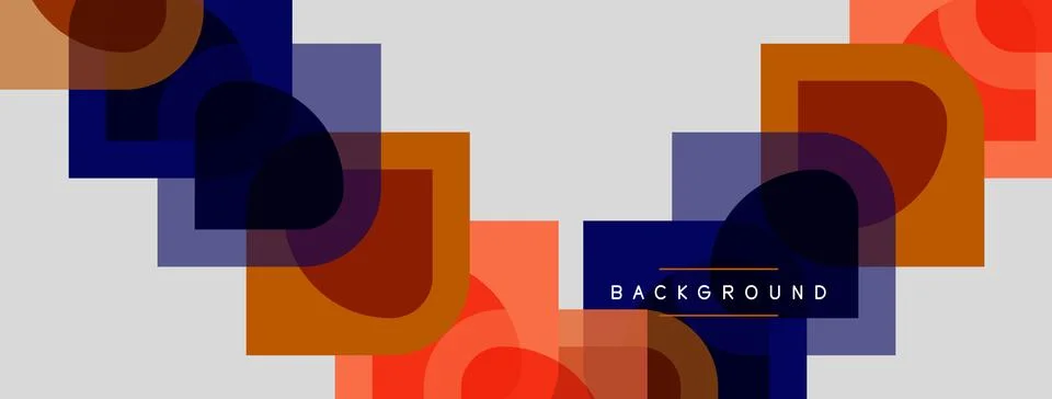 Abstract geometric shapes overlap, creating vibrant color blocks. Design 스톡 일러스트