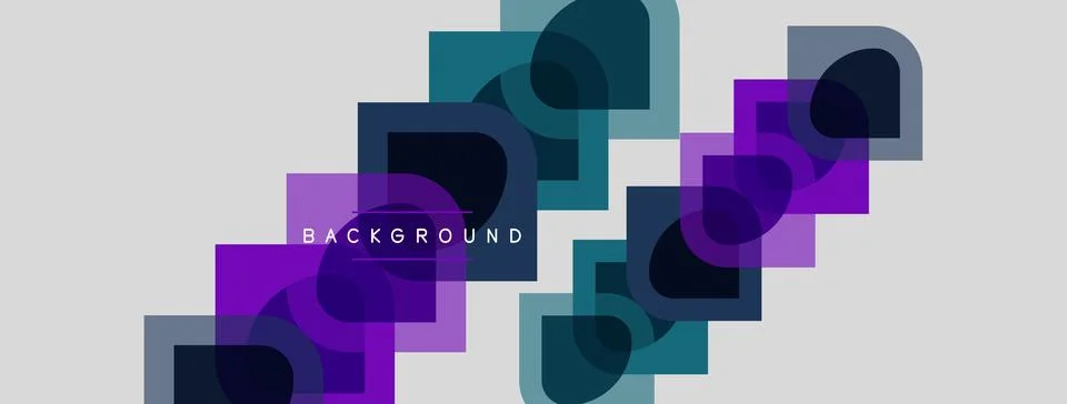 Abstract geometric shapes overlap, creating dynamic visual texture. Purple,.. 스톡 일러스트