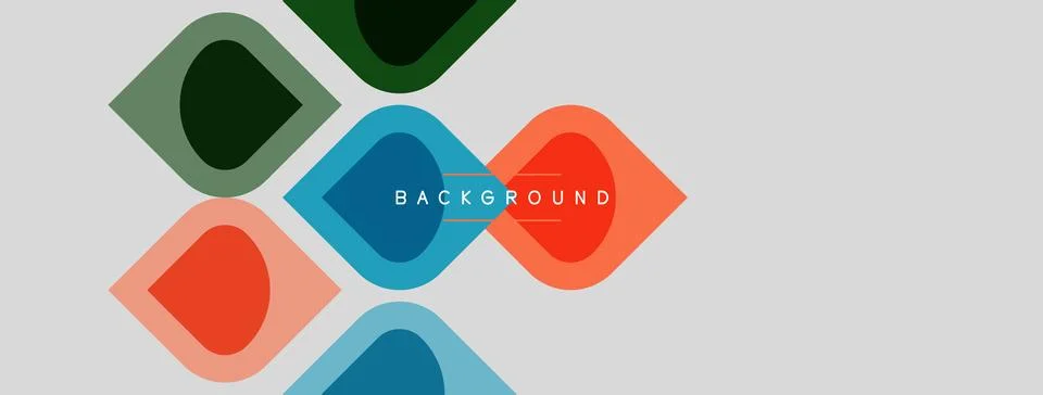 Abstract geometric shapes overlap, creating colorful background. Text backg.. イラスト素材