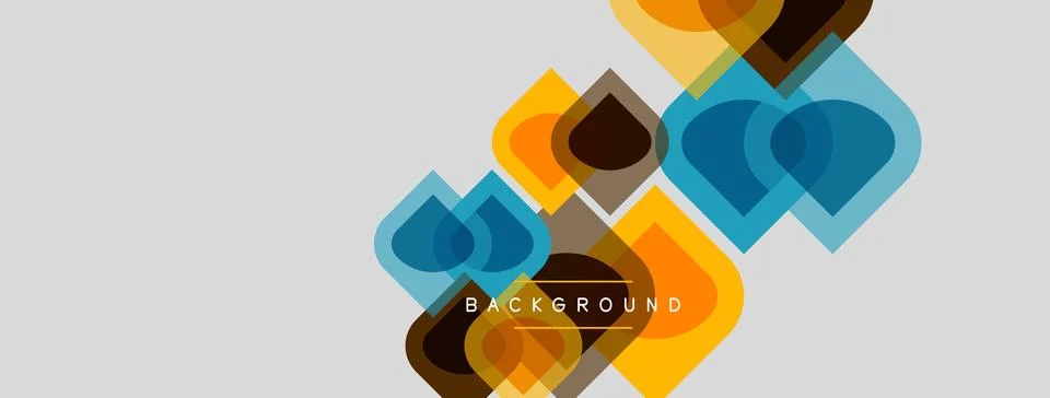 Abstract geometric shapes overlap, creating dynamic visual texture. Colors Stock Illustration