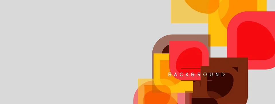 Abstract geometric shapes overlap, creating warm color palette. Minimalist 스톡 일러스트