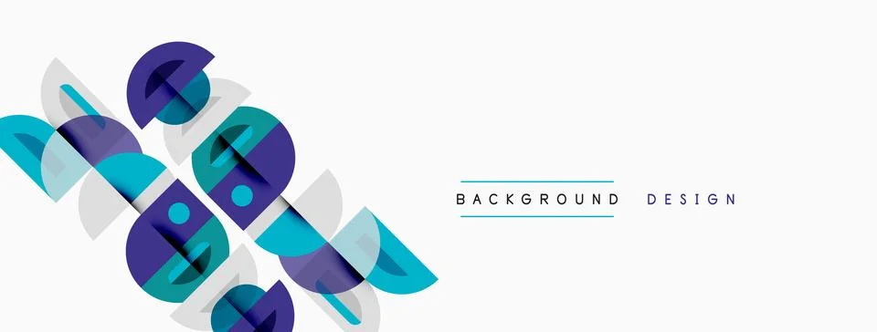 Abstract geometric shapes overlap, creating dynamic visual texture. Blue, p.. Stock Illustration