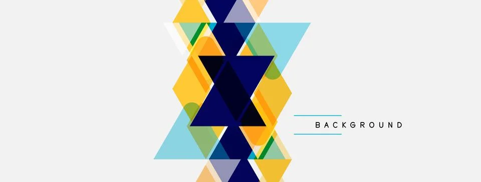 Abstract geometric shapes overlap, creating dynamic visual texture. Blue, o.. Stock Illustration